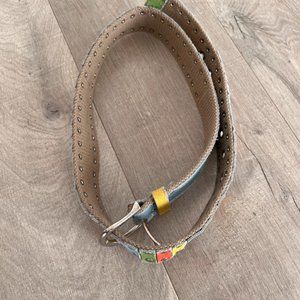 Multicoloured Leather Belt